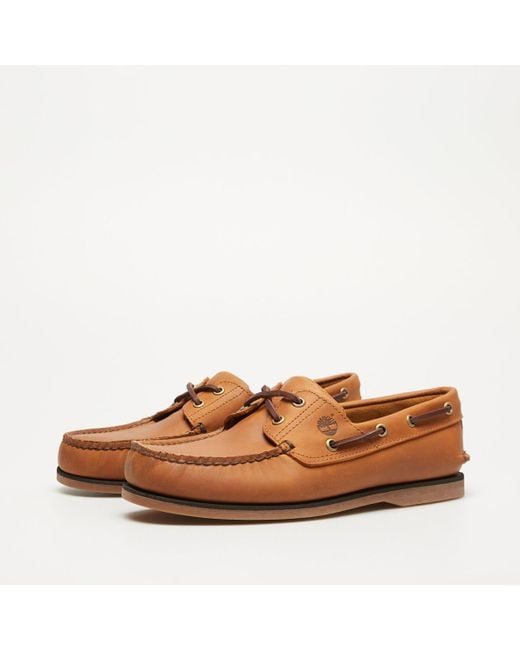 Timberland Brown Clas Boat Shoe Wheat Shoes for men