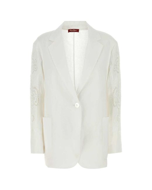 Max Mara White Jackets And Vests