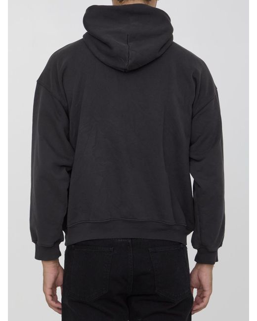 Balenciaga Loop Sports Icon Cotton Hoodie in Gray for Men | Lyst