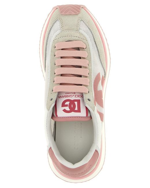 Dolce & Gabbana Pink 'Dg Cushion' Sneakers