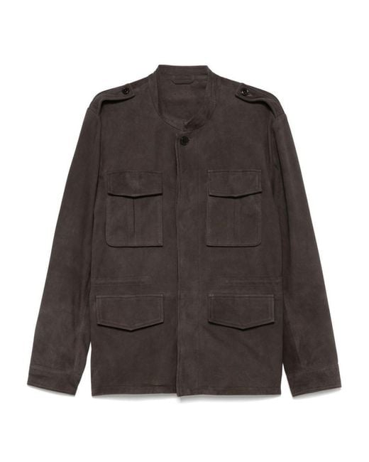 Paolo Pecora Gray Coats for men