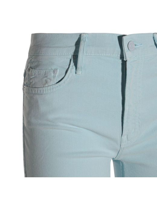 Mother Blue Light Cotton Jeans