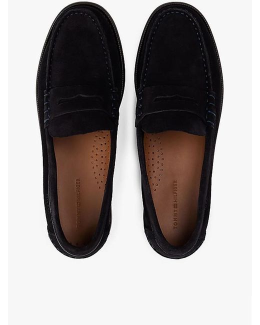 Tommy Hilfiger Black Classic Hilfiger Loafer Shoes for men