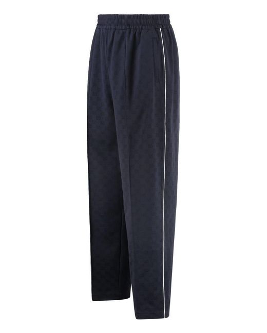 Gucci Blue Technical Fabric Pants For for men