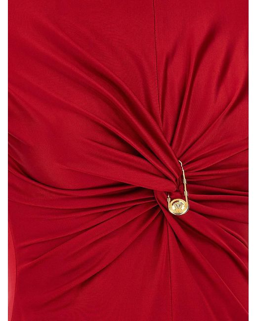 Versace Red Draped Top