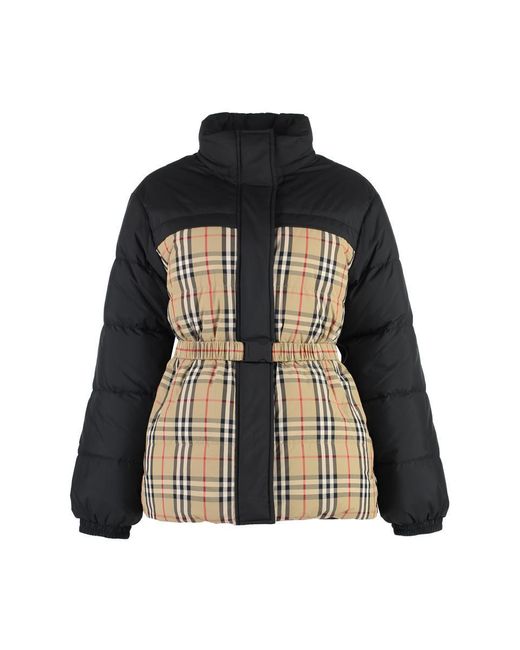 Burberry Black Reversible Hooded Down Jacket For