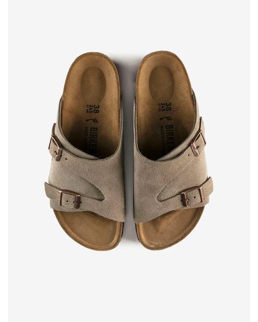 Birkenstock Brown Zürich Taupe, Suede Leather Shoes for men