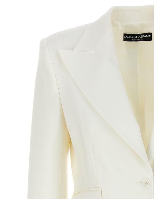 Dolce & Gabbana White Turlington Blazer