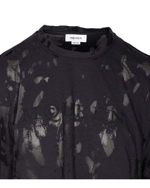 Alexander McQueen Black T-Shirts And Polos for men
