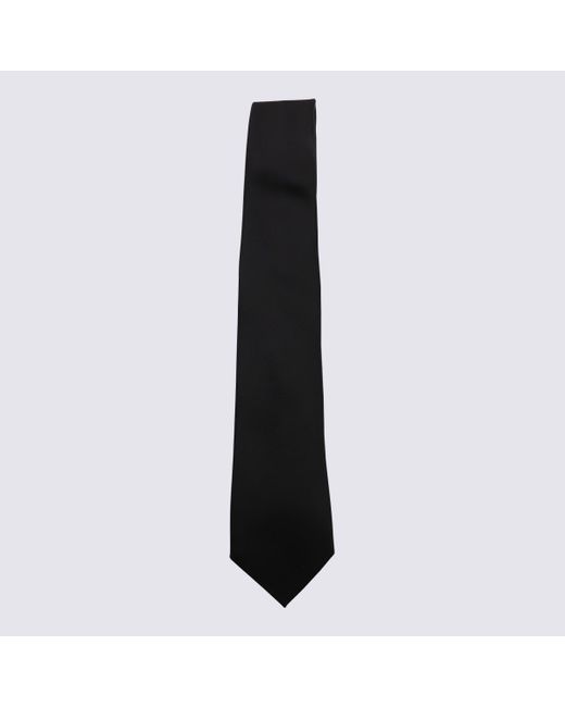 Canali Black Silk Tie for men