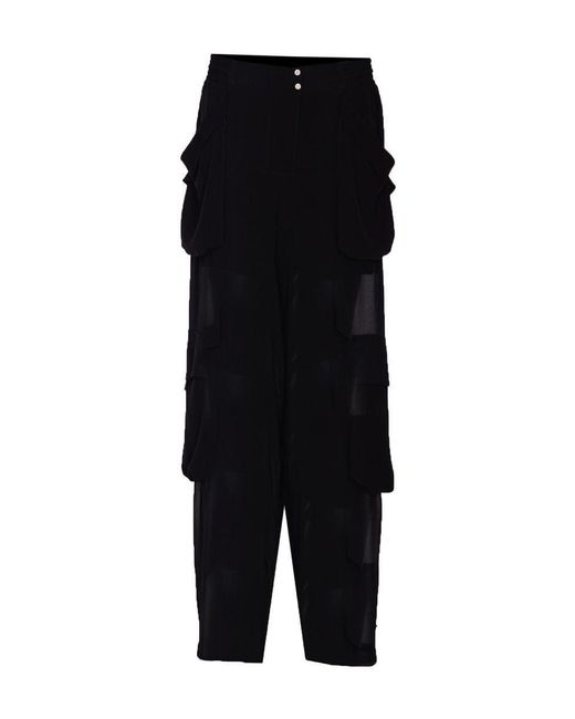 パンツ Pinko SOTTOCASA TRANSPARENT CARGO PANTS Pinko 'Sottocasa' Pants in Blue | Lyst