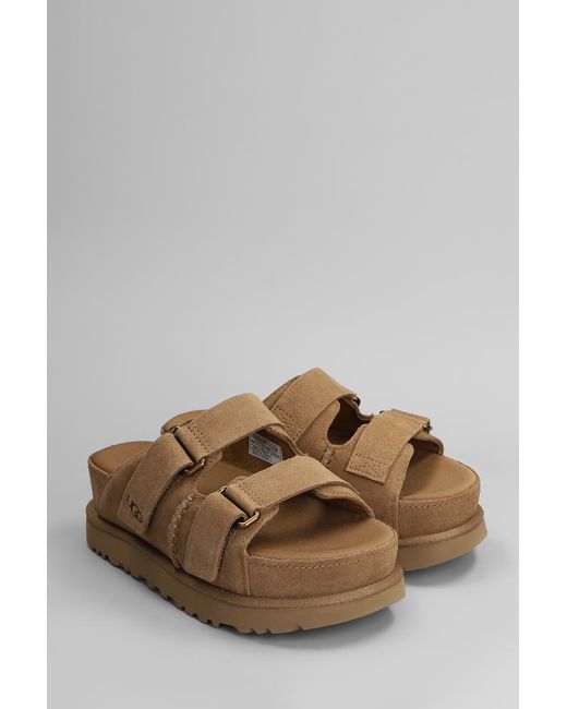 Ugg Brown Goldenstar Hi Slide Slipper-Mule