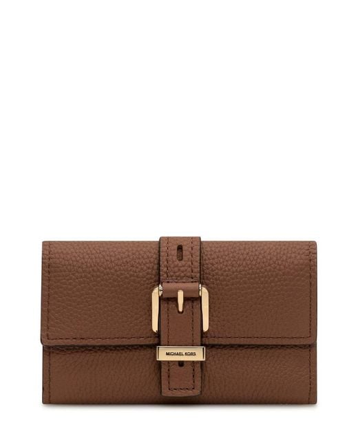 MICHAEL Michael Kors Brown Nolita Md Trifold Wallet