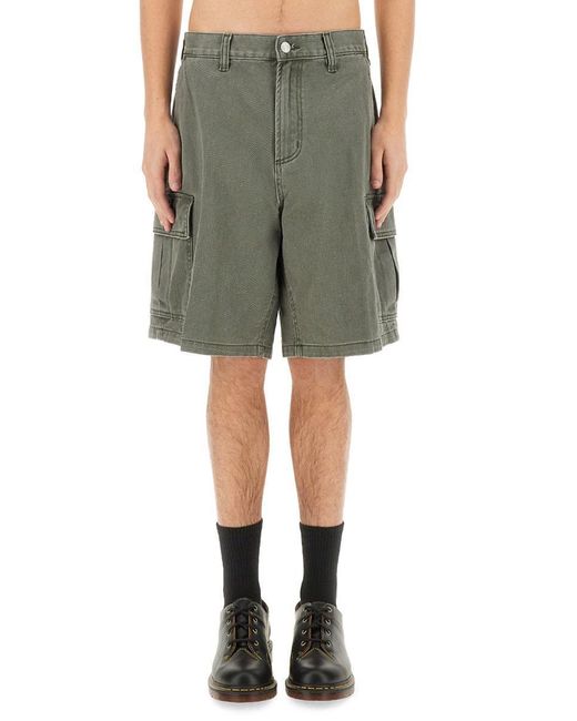 Obey Green Baggy Bigwig Cargo Shorts for men
