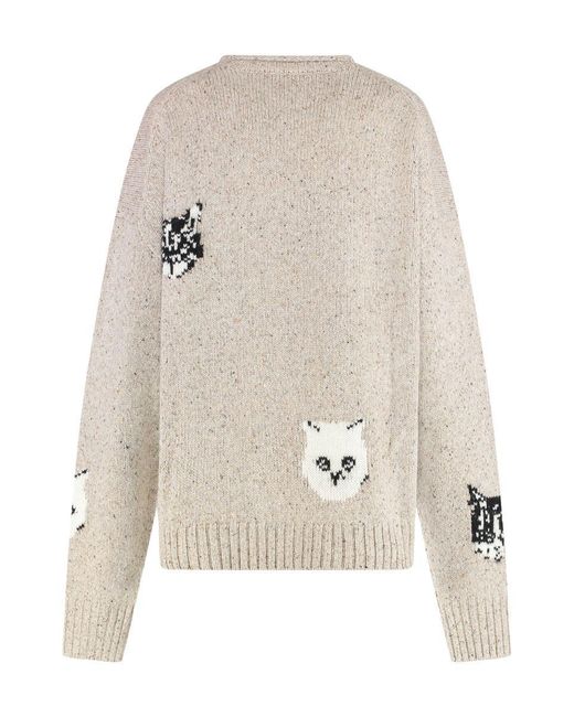 Acne White Wool-Mohair Sweater