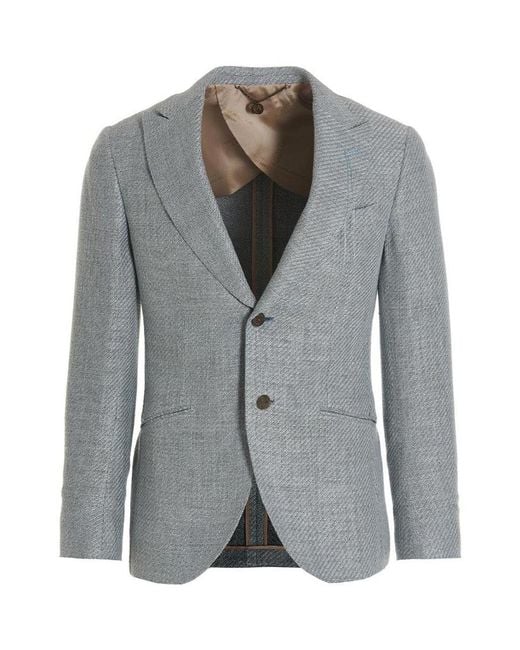 Maurizio Miri Gray 'Keanu' Blazer Jacket for men