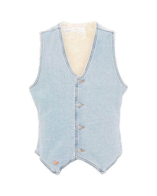 ERL Blue Outwear Waistcoats for men