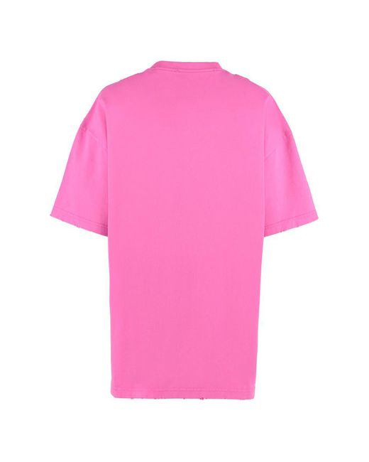 Versace Pink Logo Cotton T-Shirt