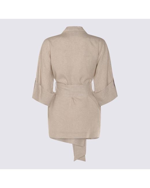 Eleventy Natural Linen Blazer