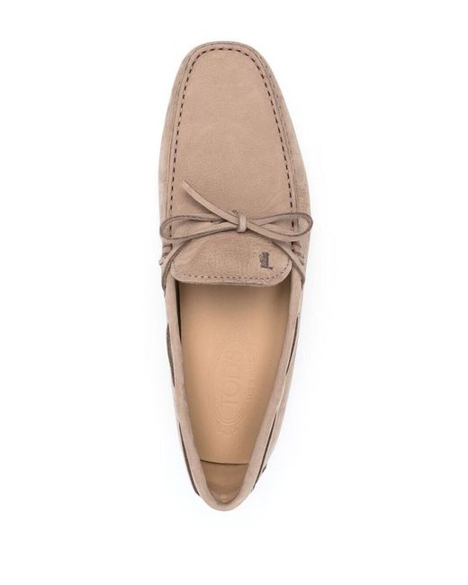 Tod's Pink Nubuck Morbidone Loafer Shoes for men