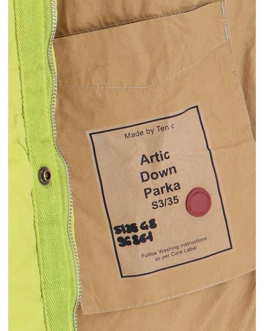 C P Company Yellow Artic Down Parka for men