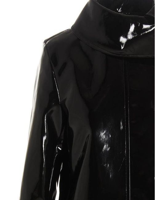 Raf Simons Black Vinyl Trench Coat