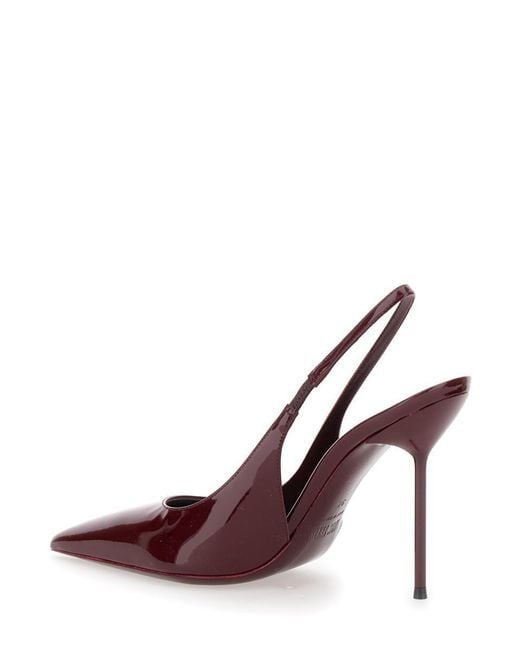 Paris Texas Purple Glossy Pointed Toe Lidia Slingback