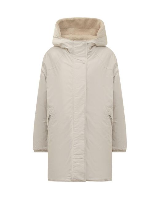 Woolrich Natural Reversible Teddy Parka