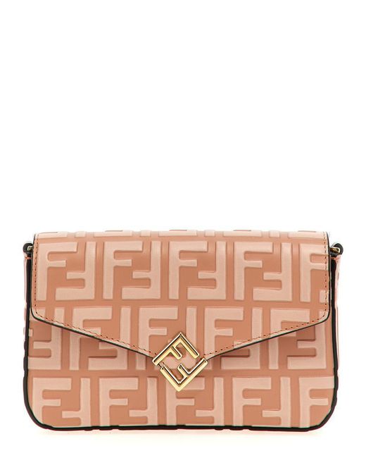 Fendi Pink 'Ff Diamonds' Wallet On Chain