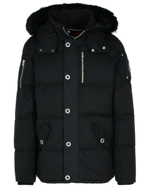 Moose Knuckles Black 'Original 3Q' Cotton Blend Down Jacket for men