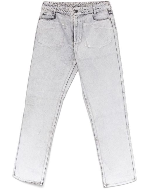 Daily Paper Gray Amba Wax Relaxed Jeans for men