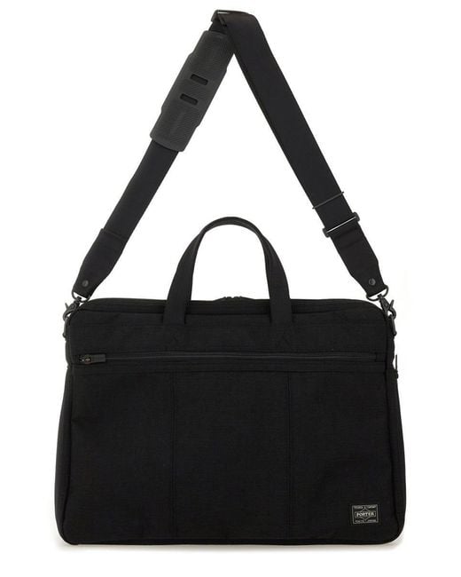 Porter-Yoshida and Co Black Tension 2Way Briefcase for men