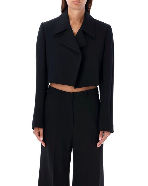 Low Classic Black Wool Short Jacket