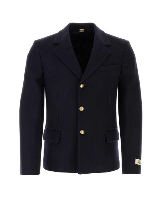 Gucci Blue Wool Single-breasted Jacket for men