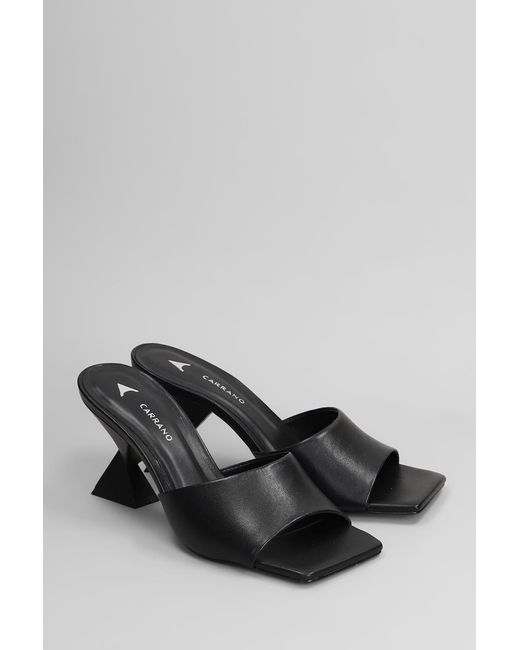Carrano Black Slipper-Mule