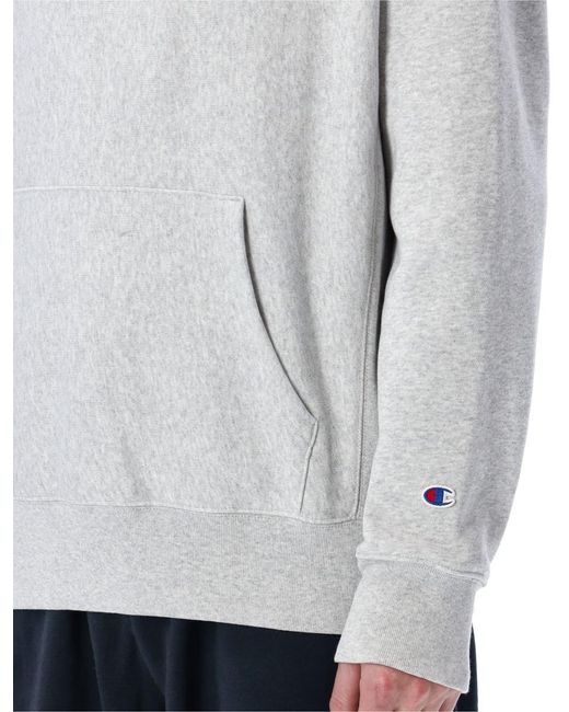 Champion Gray Reverse Weave Hoodie for men