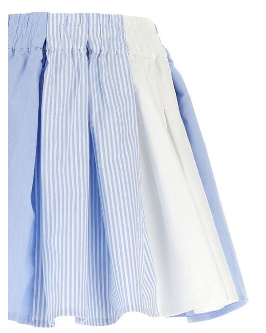 Alexander Wang Blue 'Pleated Boxer' Shorts