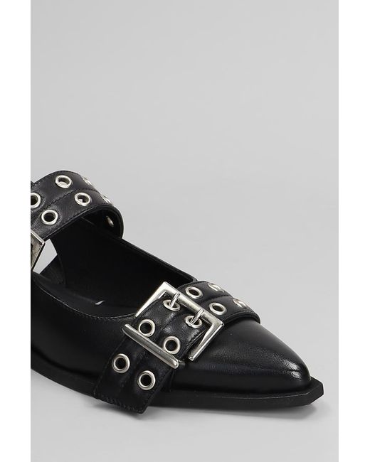 GISÉL MOIRÉ Gray Saturno Ballet Flats