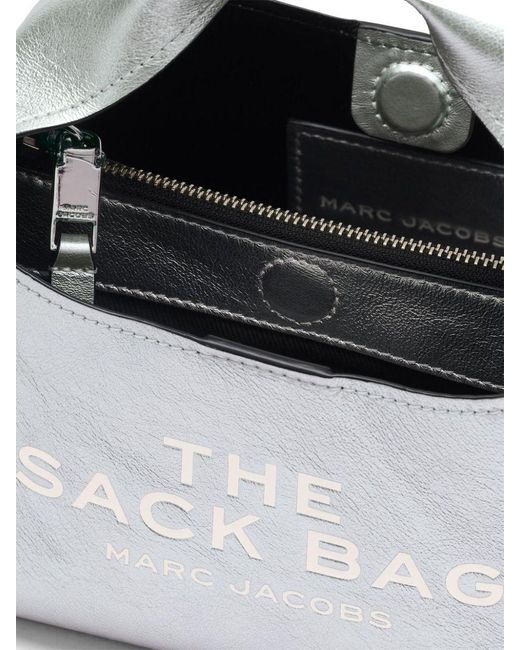 Marc Jacobs White The Sack Mini Leather Hobo Bag