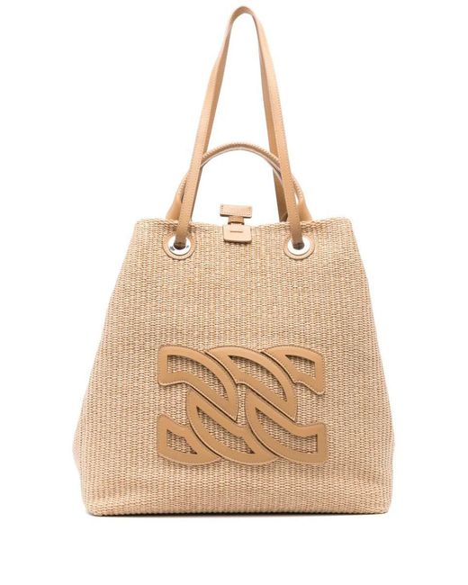 Casadei Natural Dome Bay Satchel Bag