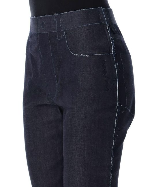 Marni Blue Stretch Denim Trompe L'Oeil Trousers