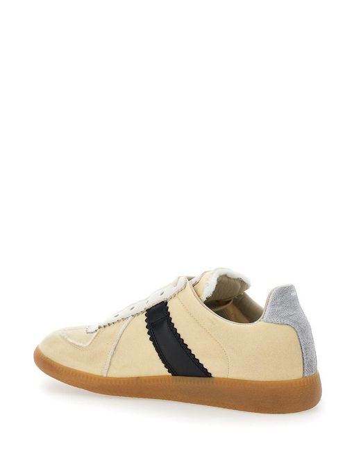 Maison Margiela Natural 'Replica' Sneakers With Inserts Design