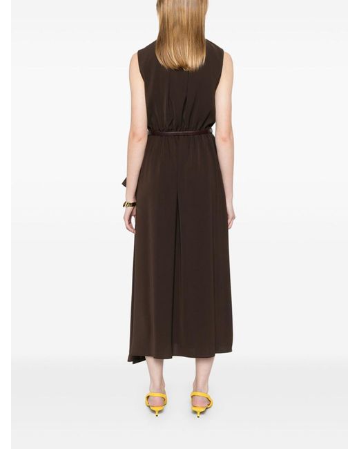 Max Mara Brown Studio Amour Midi Dress