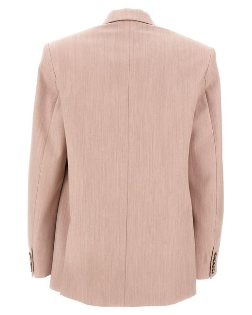 Stella McCartney Natural Double-Breasted Wool Blazer