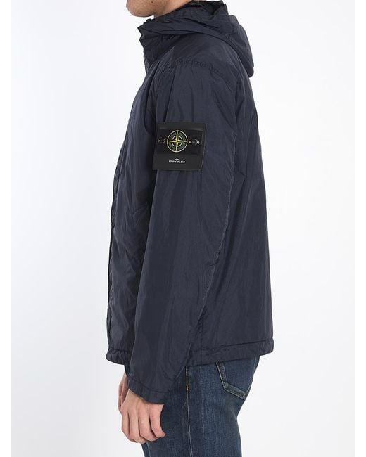 Stone Island Blue Crinkle Reps R-Ny Jacket for men