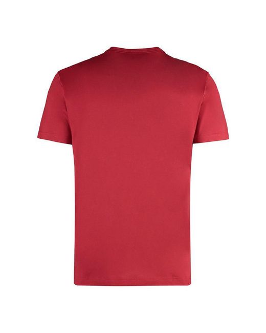 Dolce & Gabbana Red Cotton Crew-Neck T-Shirt for men