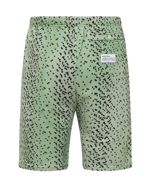 Heron Preston Green Polka Dot Sweat Shorts for men