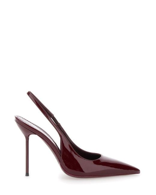 Paris Texas Purple Glossy Pointed Toe Lidia Slingback