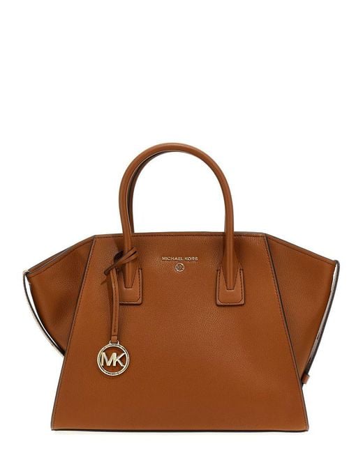 Michael Kors Brown Avril Leather Handbag