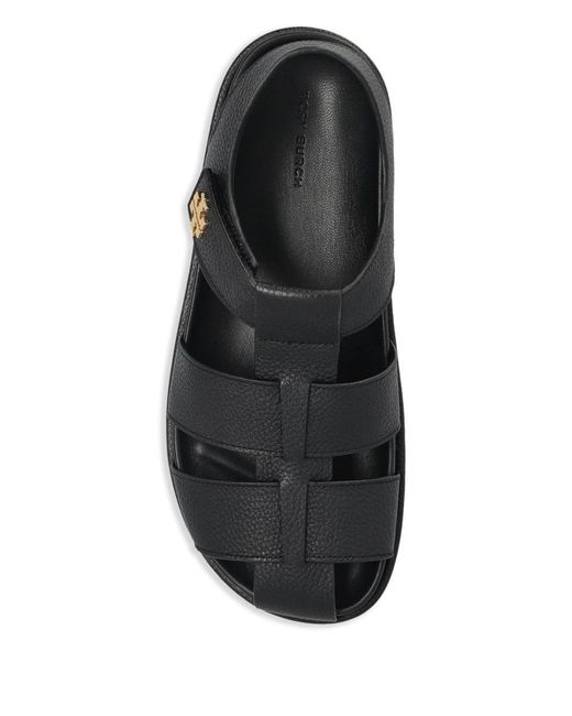 Tory Burch Black Kira Fisherman Sport Leather Sandals